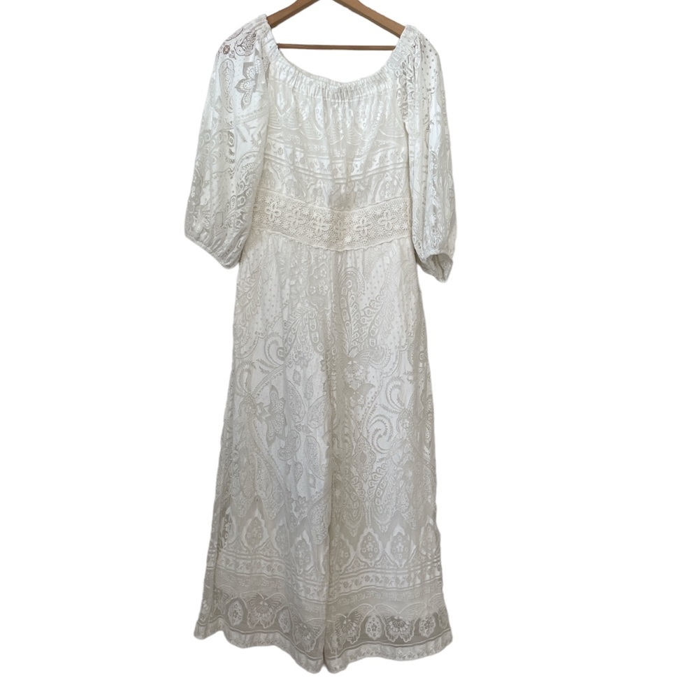 Anthropologie Farm Rio Elliot Off-the-Shoulder Jumpsuit Size S - Picture 6 of 11